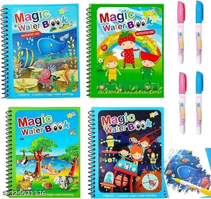 Kid's Magic Water Coloring Books 4 Books 4 pens
