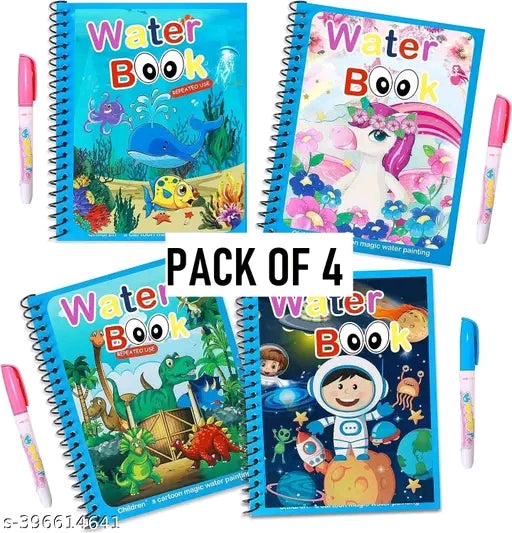 Kid's Magic Water Coloring Books 4 Books 4 pens