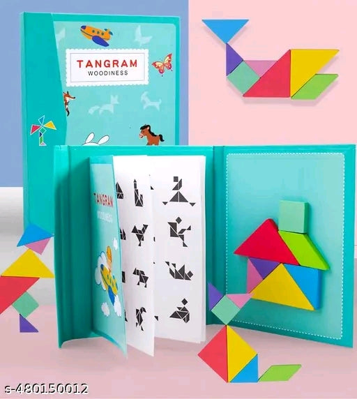 Tangram magnetic wooden puzzle
