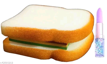 Unique Bread Sandwich shape Writing Pad Diary with Lipstick Shape Pen