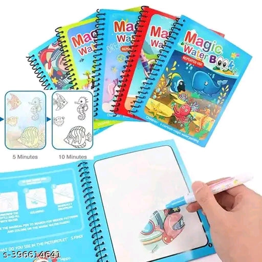 Kid's Magic Water Coloring Books 4 Books 4 pens
