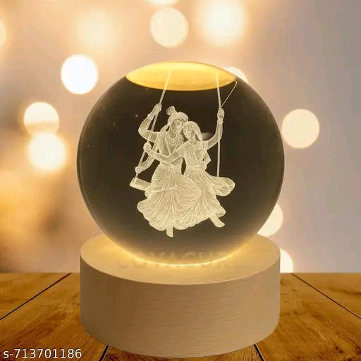 Radha Krishna Jhula 3D Crystal Ball