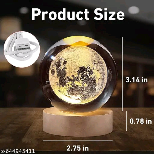 3D Crystal Moon Lamp