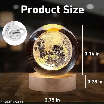 3D Crystal Moon Lamp